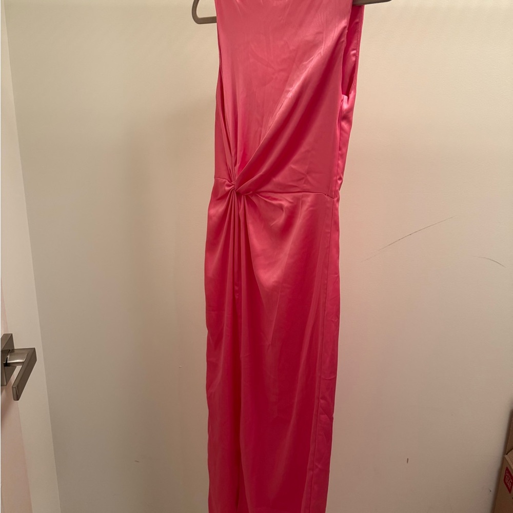 Elegant Pink Satin Gown